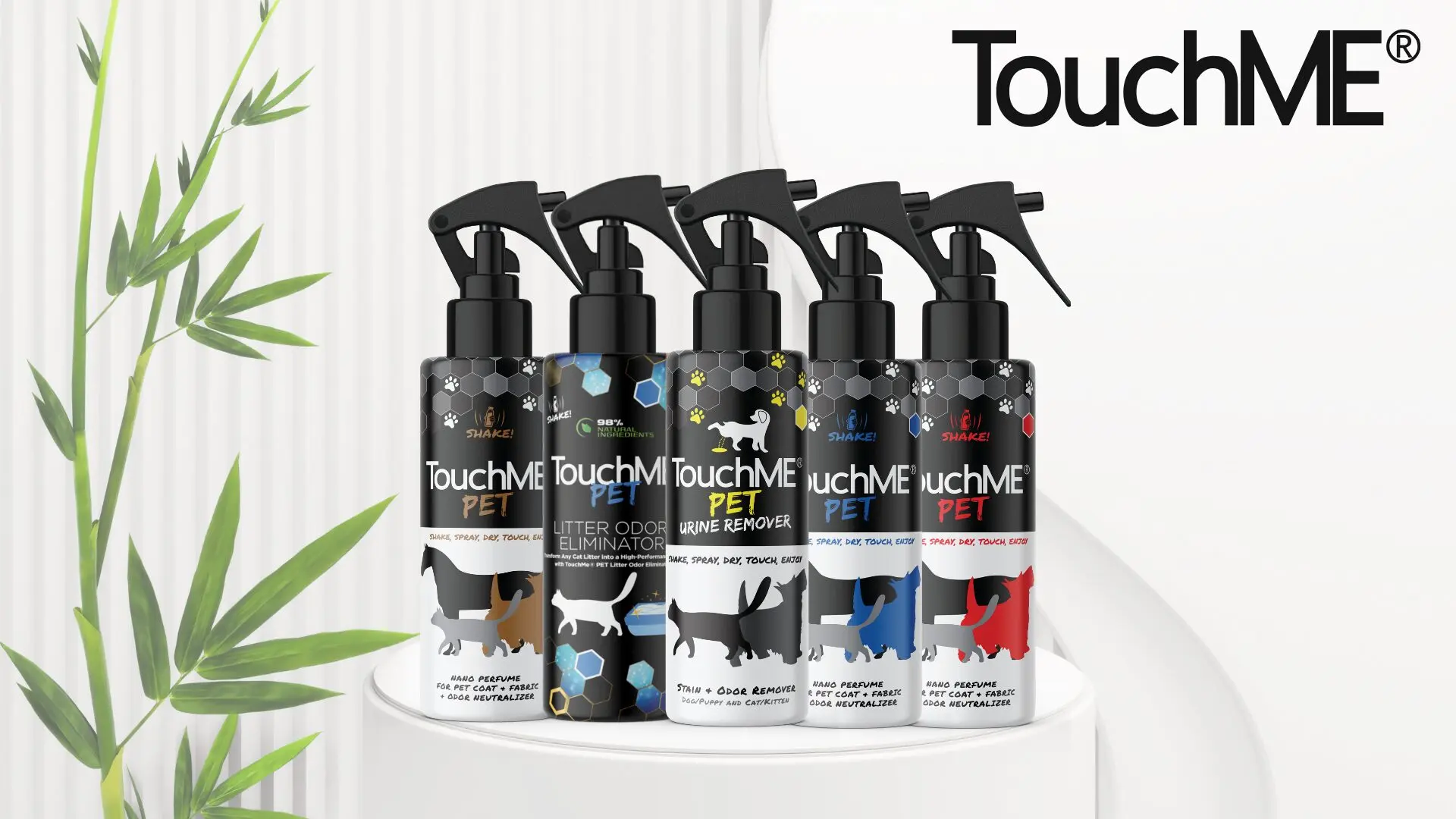 Natūralūs ir veiksmingi kvapų šalintojai – Touch Me kolekcija Petlove.lt